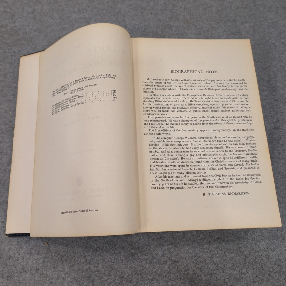 George Williams Students Commentary on the Holy Scriptures Kregel Hardcover 1971 - Picture 5 of 6